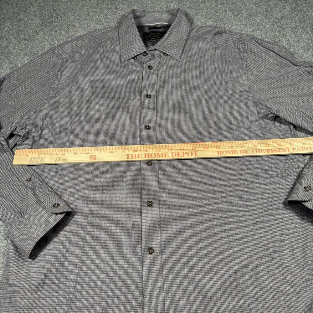 Jos. A. Bank Reserve Traditional Fit Cashmere Blend Gray Long Sleeve Shirt Large - Picture 6 of 7